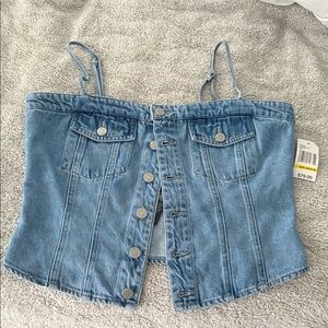 Habitual Blue Denim Crop Top